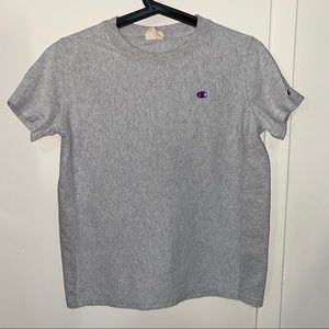 Grey Champion Reverse Weave Logo T Shirt
